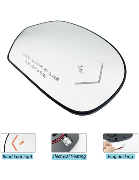 Cristal Espejo Lateral Izquierdo MENGYUCAR 2009-2014 Cadillac