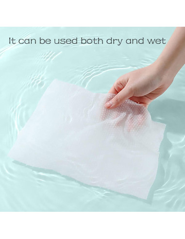 Toallas Desechables de Algodón Cayxenful 100 Hojas 20x20 cm