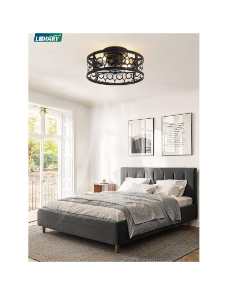 Ventilador de Techo LEDIARY 40.64cm con Luz y Control Remoto