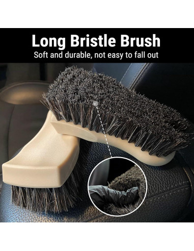 Cepillo de Cerdas Largas de Caballo YeewayVeh para Cuero
