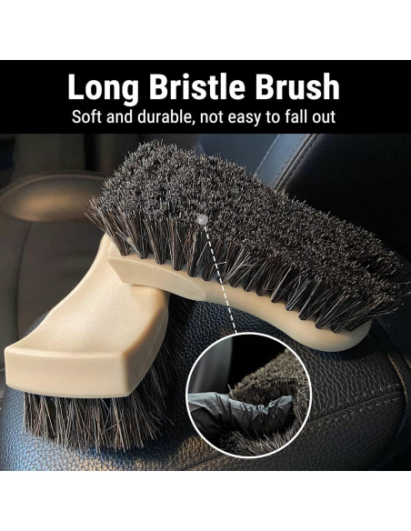 Cepillo de Cerdas Largas de Caballo YeewayVeh para Cuero