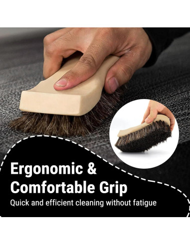 Cepillo de Cerdas Largas de Caballo YeewayVeh para Cuero