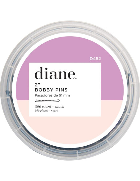 Pasadores de Pelo Diane D452, Negro, 300 Unidades, 5.08 cm Pasadores de Pelo Diane D452, Negro, 300 Unidades, 5.08 cm