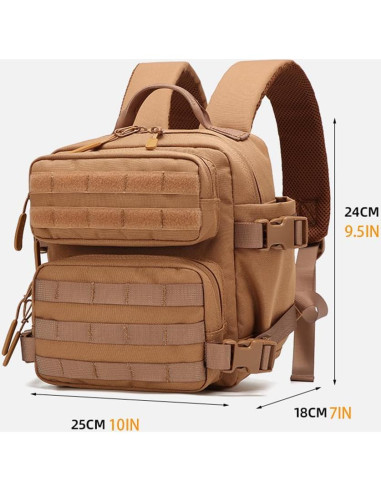 Mochila Táctica Mini ONE WVW PIN 9L Impermeable Negra