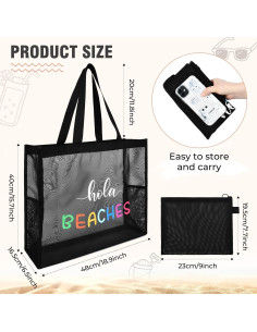 Bolsa de Playa Grande KUIRAN 30L Plegable a Prueba de Arena 2