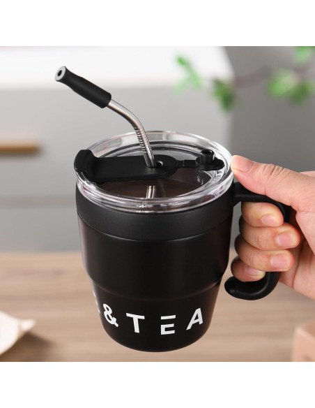 Taza de Café Térmica Bincoo 480ML con Filtro Plegable Negro