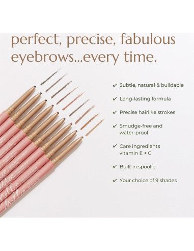 Lápiz de Cejas Chella Auburn - Punta Precisa y Larga Duración