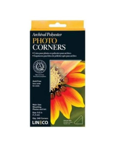 Esquinas de Montaje Archival Lineco 1.27 cm Transparentes 240 Pzas