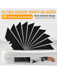 Cuchillas Utility Harita SK-2, Acero Carbono, 30 Piezas 2