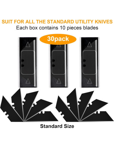 Cuchillas Utility Harita SK-2, Acero Carbono, 30 Piezas