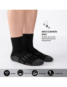 Calcetines Deportivos Heatuff para Hombre hasta el Tobillo - 8 Pares 2