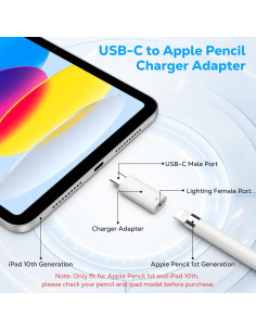 Adaptador USB C a Apple Pencil MoKo para iPad 10ma Gen 2