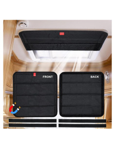 Cubierta de Tragaluces Plegable Magnética RVLAND 41x41cm Negra