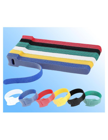 60 Sujetacables Reutilizables California JOS 15.24 cm Coloridos