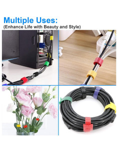 60 Sujetacables Reutilizables California JOS 15.24 cm Coloridos 2