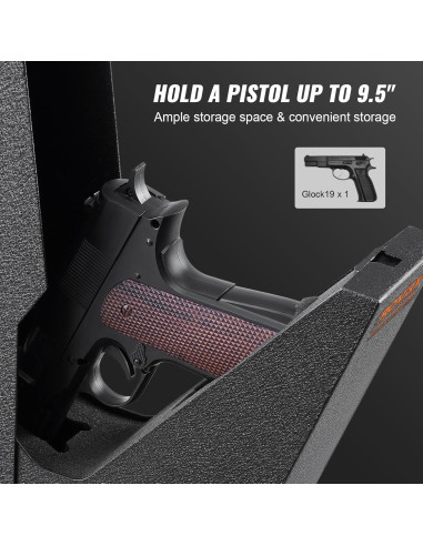 Caja Fuerte Biométrica VEVOR para Pistolas con Acceso Rápido