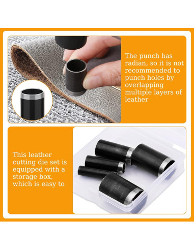 Juego de Perforadoras Redondas Veroave 5 Piezas para DIY