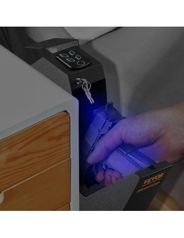 Caja Fuerte Biométrica VEVOR para Pistolas con Acceso Rápido