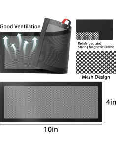 Paquete de 6 Cubiertas de Ventilación Magnéticas 10 x 25 cm Warmfarm 2