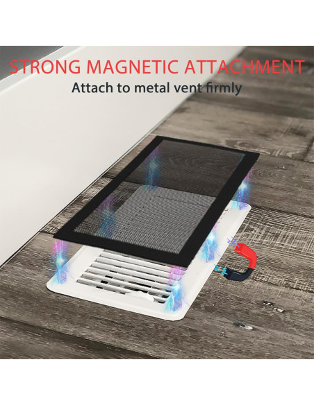 Paquete de 6 Cubiertas de Ventilación Magnéticas 10 x 25 cm Warmfarm