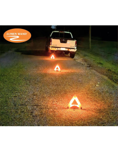 Triángulo de Emergencia Lumen Wand con LED y Base de Metal 2