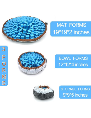 Alfombra de Olfateo para Perros NEECONG Azul 48x48cm