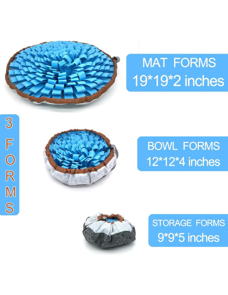 Alfombra de Olfateo para Perros NEECONG Azul 48x48cm