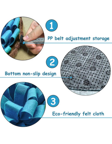 Alfombra de Olfateo para Perros NEECONG Azul 48x48cm