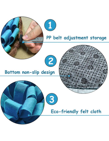 Alfombra de Olfateo para Perros NEECONG Azul 48x48cm