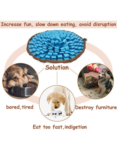 Alfombra de Olfateo para Perros NEECONG Azul 48x48cm