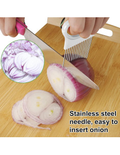 Soporte de Cebolla Ruooson 2 Pcs Acero Inoxidable Multifuncional 2