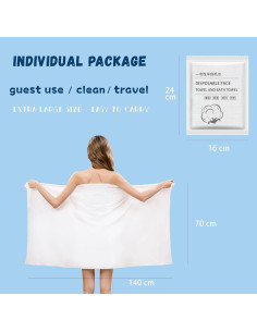 Toallas de Baño Desechables ERHAOG 140x70 cm 10 Pcs Algodón 2