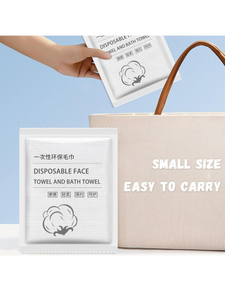 Toallas de Baño Desechables ERHAOG 140x70 cm 10 Pcs Algodón