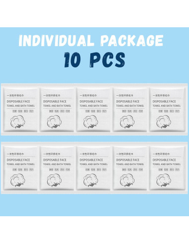 Toallas de Baño Desechables ERHAOG 140x70 cm 10 Pcs Algodón
