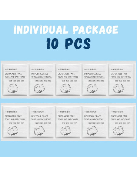Toallas de Baño Desechables ERHAOG 140x70 cm 10 Pcs Algodón