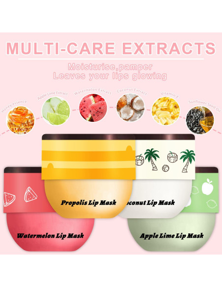 Bálsamo Labial Hidratante GADMLURY - 4 Sabores Miel, Sandía, Manzana, Coco Bálsamo Labial Hidratante GADMLURY - 4 Sabores Miel, Sandía, Manzana, Coco