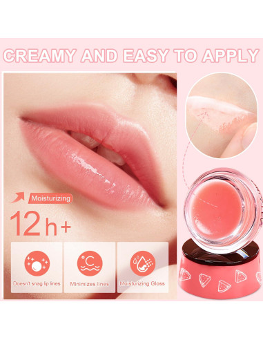 Bálsamo Labial Hidratante GADMLURY - 4 Sabores Miel, Sandía, Manzana, Coco