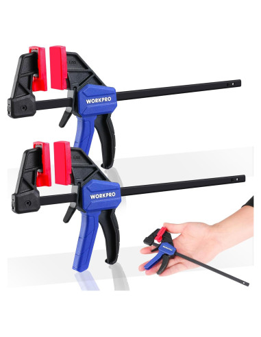 Abrazaderas Mini de 6" WORKPRO - Juego de 2, Carga 22.68kg