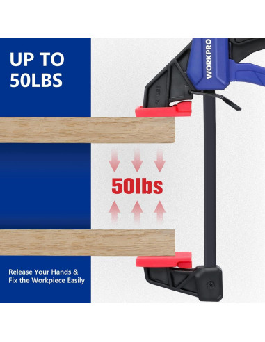 Abrazaderas Mini de 6" WORKPRO - Juego de 2, Carga 22.68kg