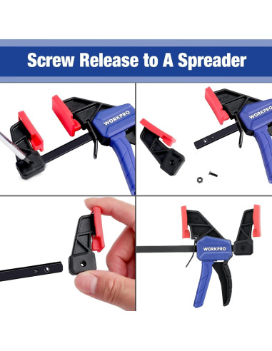 Abrazaderas Mini de 6" WORKPRO - Juego de 2, Carga 22.68kg