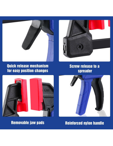 Abrazaderas Mini de 6" WORKPRO - Juego de 2, Carga 22.68kg