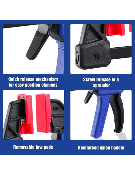 Abrazaderas Mini de 6" WORKPRO - Juego de 2, Carga 22.68kg