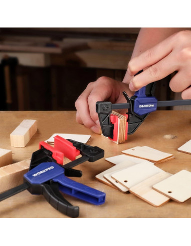 Abrazaderas Mini de 6" WORKPRO - Juego de 2, Carga 22.68kg