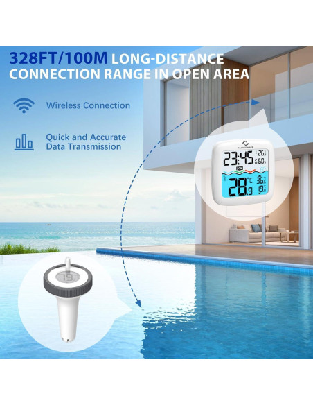 Termómetro Flotante Digital Nuovoware para Piscina IPX8