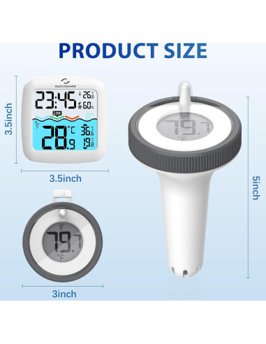 Termómetro Flotante Digital Nuovoware para Piscina IPX8