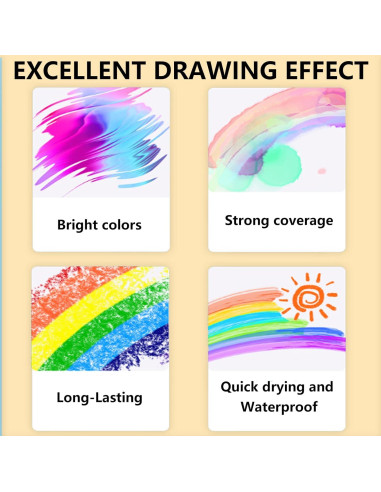 Marcadores de Pintura Acrílica Gunsamg - 100 Colores Punta Fina