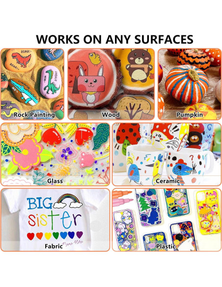 Marcadores de Pintura Acrílica Gunsamg - 100 Colores Punta Fina