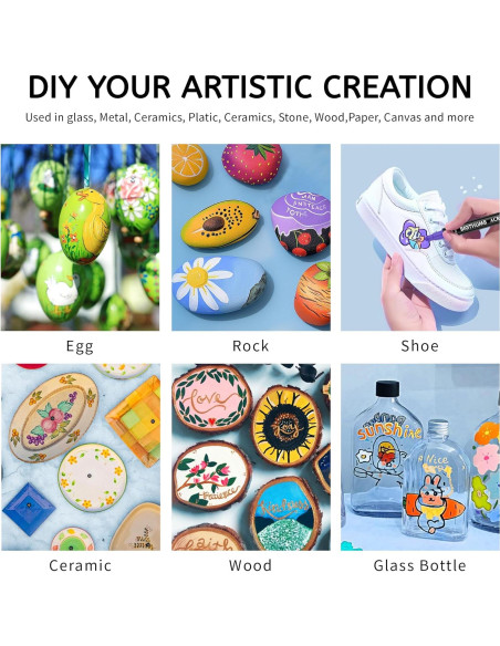 Marcadores Acrílicos Doble Punta BIGTHUMB 12 Colores 1-5mm