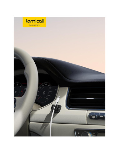 Soporte de Cable Adhesivo Lamicall 3 en 1 - 6 Pcs Negro