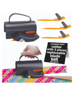Cortador de Papel de Regalo Perfycut con 3 Cuchillas Reemplazables